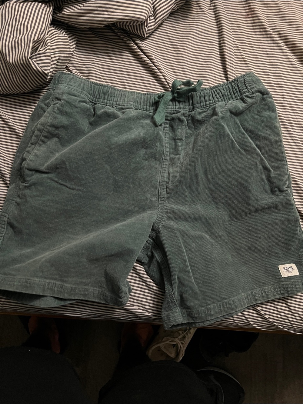 Katin Forest Green Corduroy Hybrid Shorts